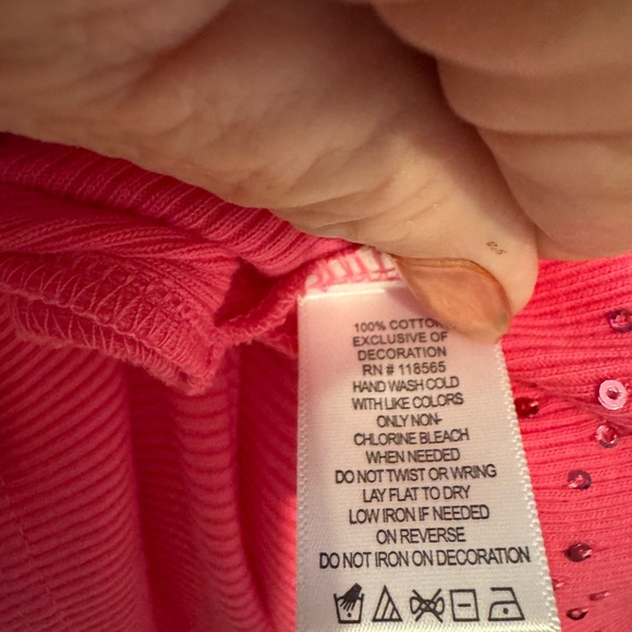 NWOT Quacker Factory SPRING/SUMMER Pink Top w/Sequins XSMALL #A - Picture 5 of 7